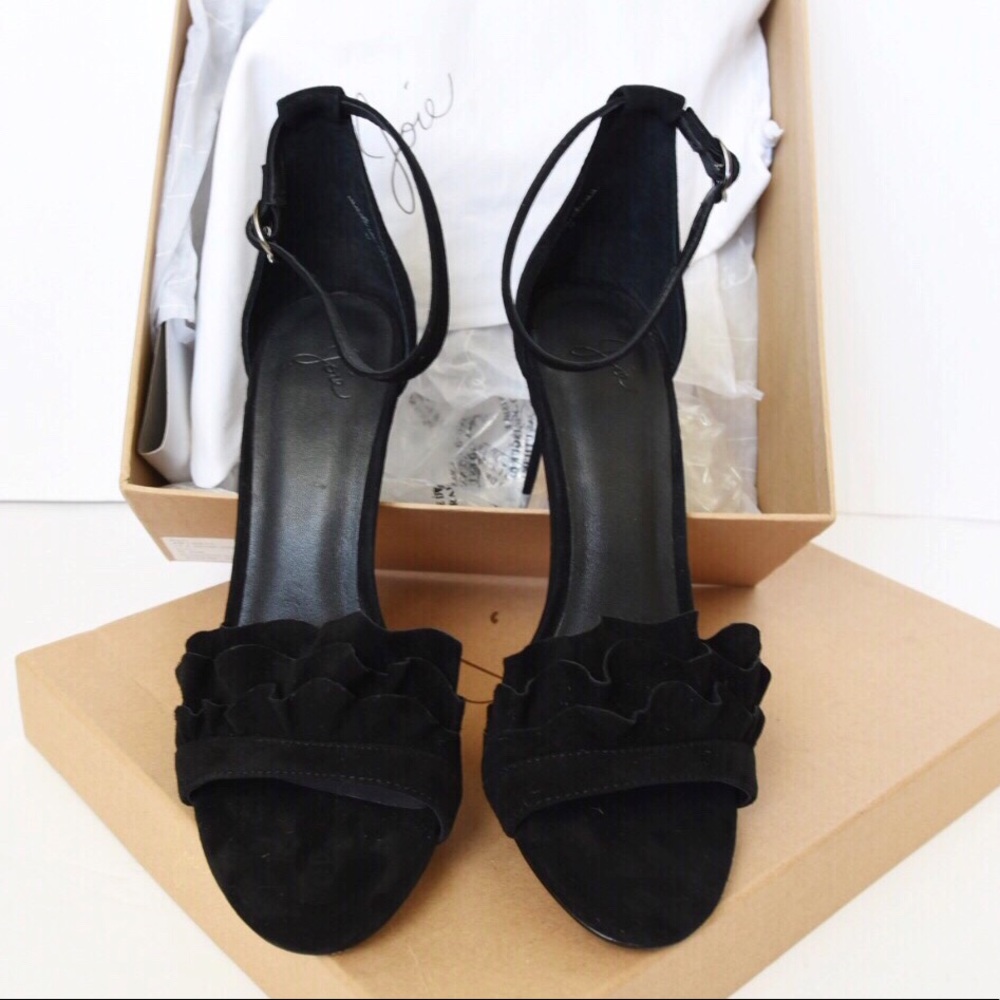 Joie Abigail Black Suede Heels